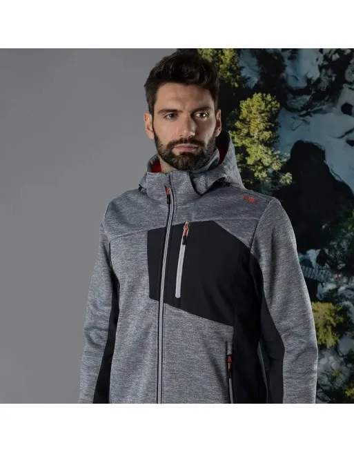 GIACCA SOFTSHELL JAQUARD CMP UOMO 33A1787