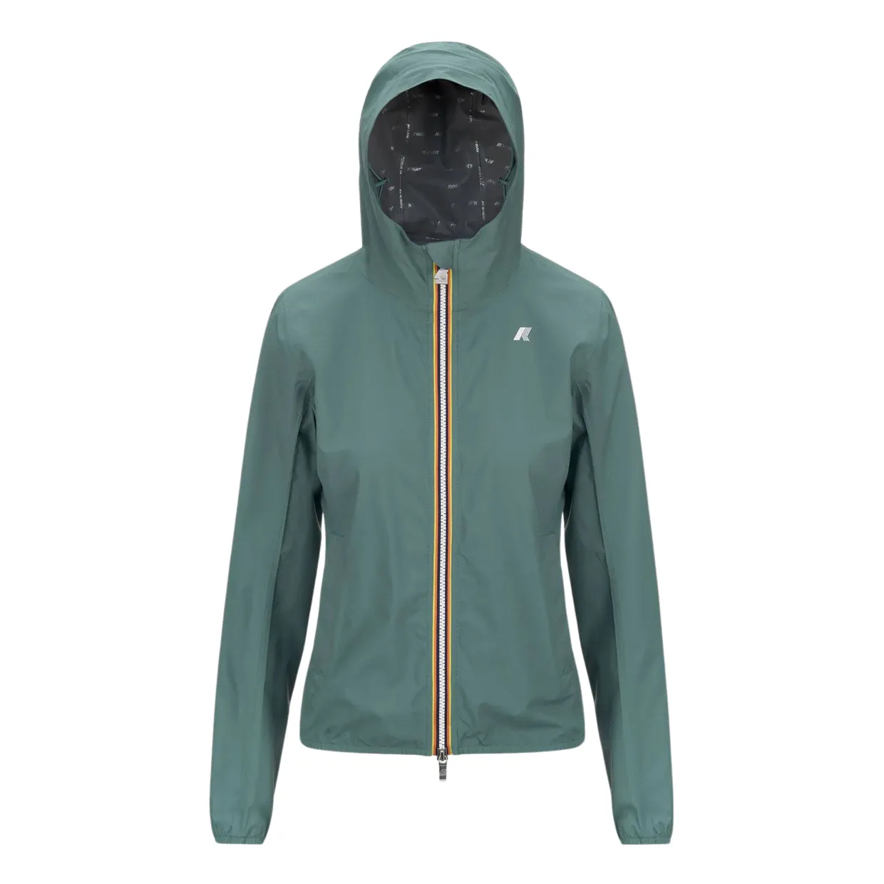 Giubbino Donna K-Way Lily Stretch Dot Verde