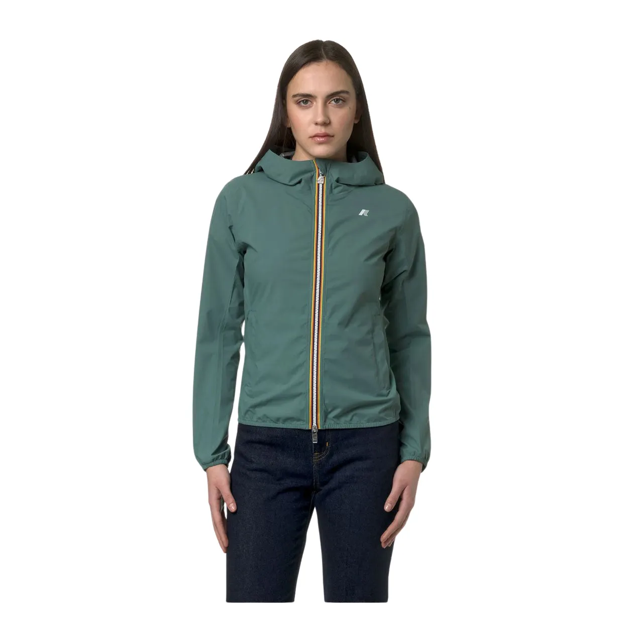 Giubbino Donna K-Way Lily Stretch Dot Verde
