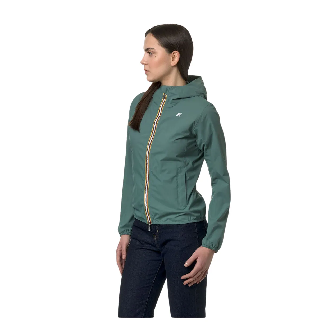 Giubbino Donna K-Way Lily Stretch Dot Verde