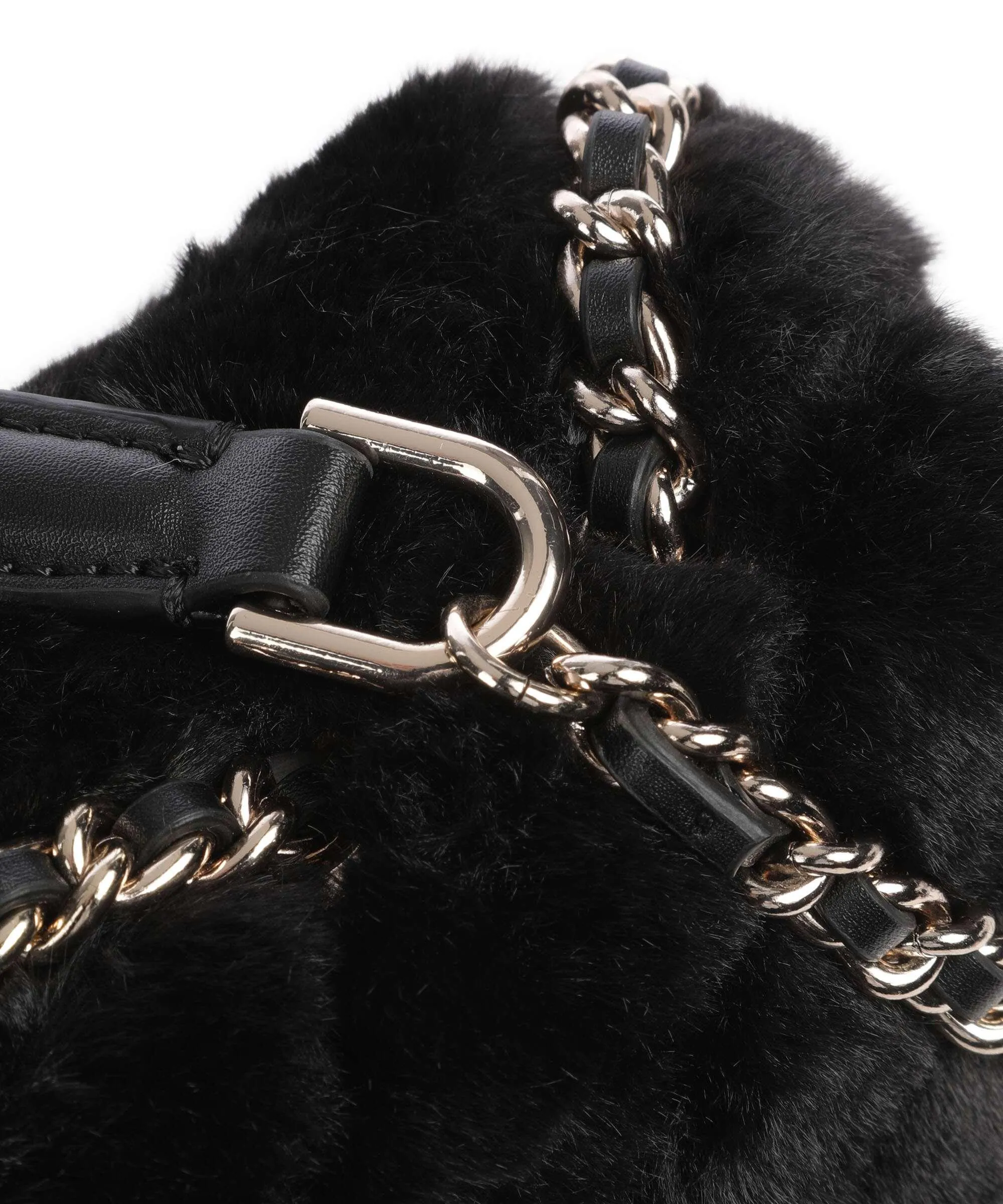  Guess Katine Borsa a spalla eco-pelliccia nero  