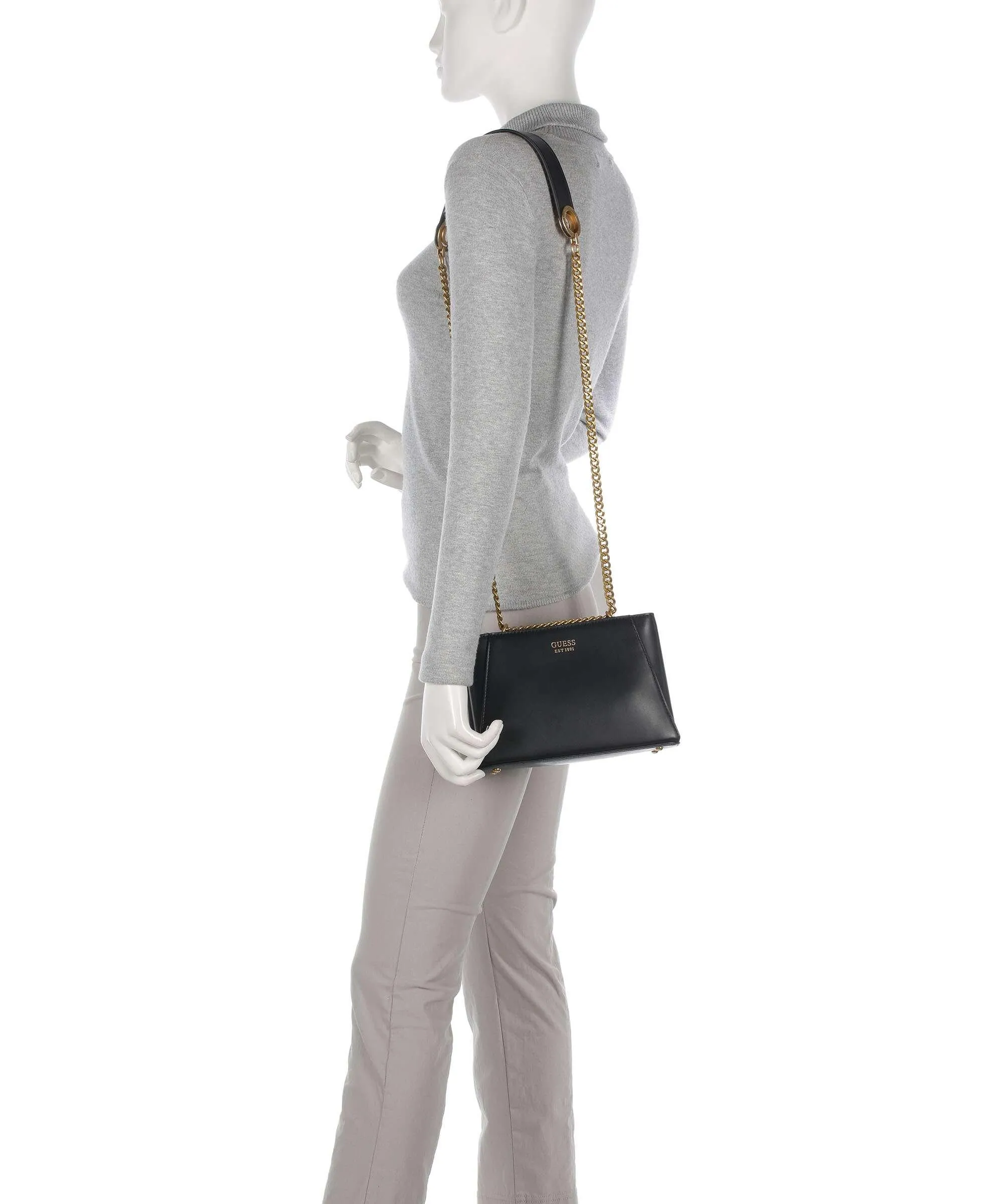  Guess Masie Borsa a tracolla pelle sintetica nero  