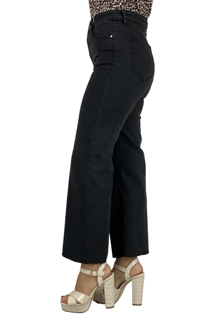 Hailys jeans flare in denim scuro carmen vf-1908110