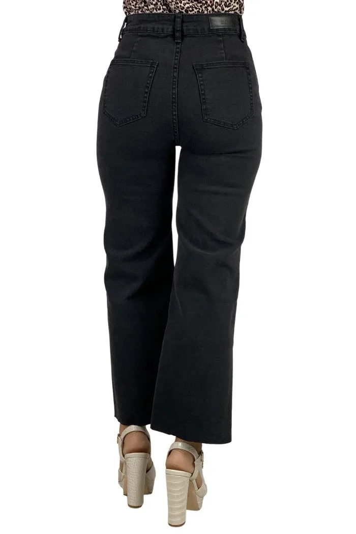 Hailys jeans flare in denim scuro carmen vf-1908110