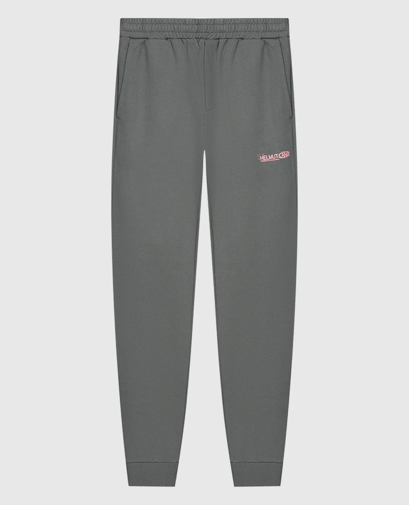 Helmut Lang Joggers grigi con stampa logo N09HM210