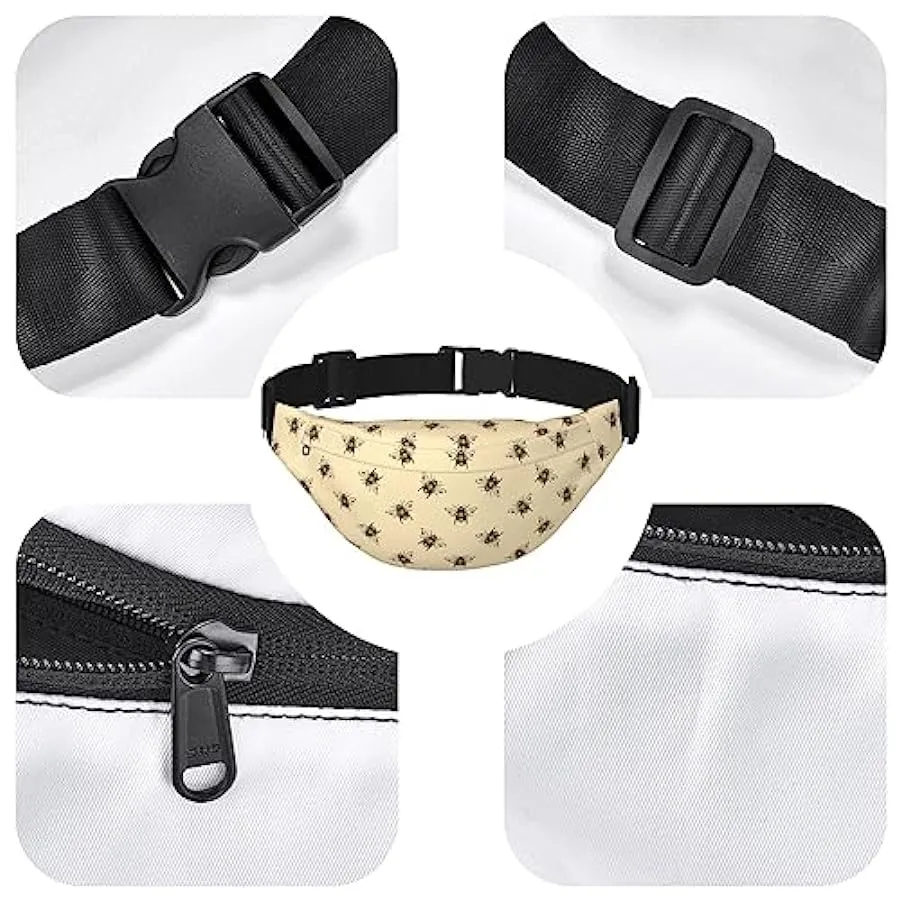 Honey Bee Marsupio per donne uomini marsupio cintura regolabile casual petto borsa marsupio, per viaggi escursionismo marsupio, 