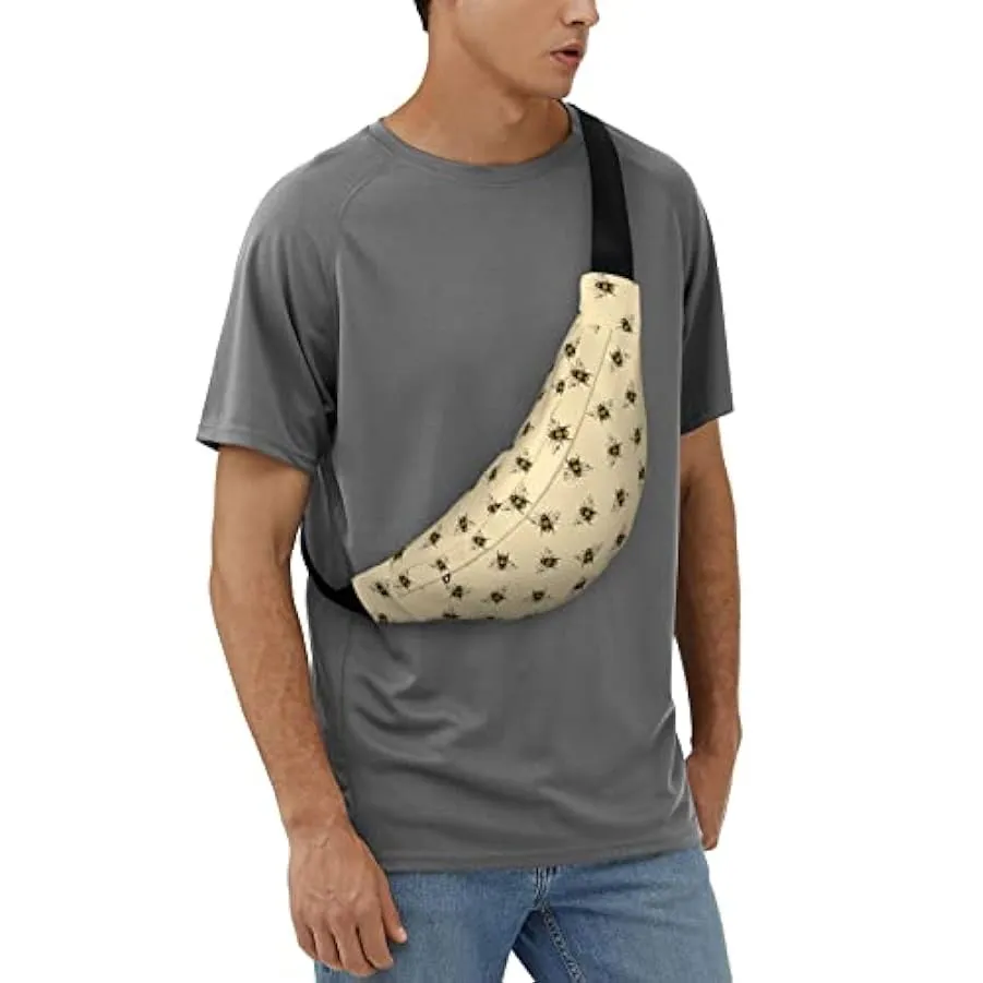 Honey Bee Marsupio per donne uomini marsupio cintura regolabile casual petto borsa marsupio, per viaggi escursionismo marsupio, 