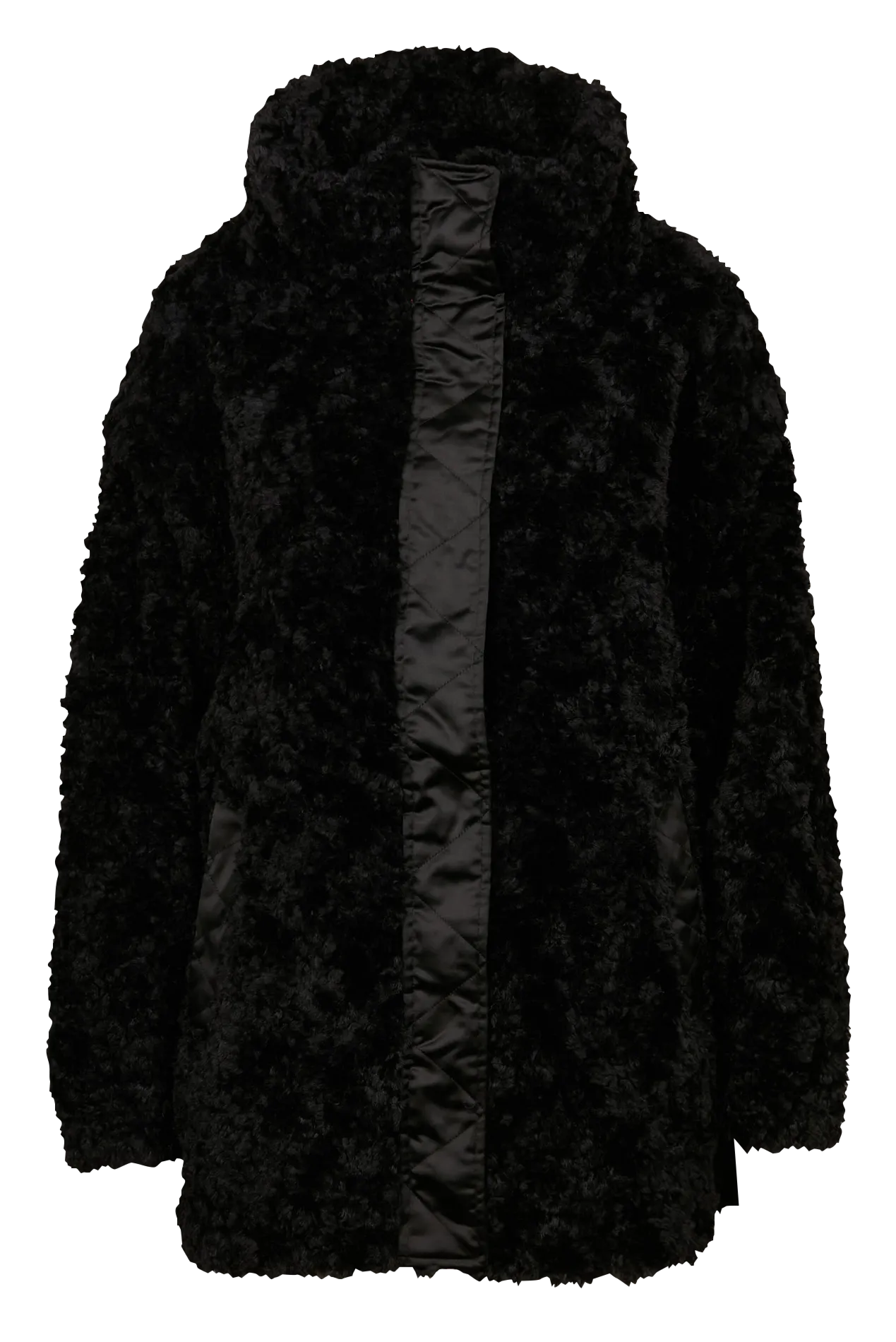  IKKS   Cappotto dritto in sherpa | Nero