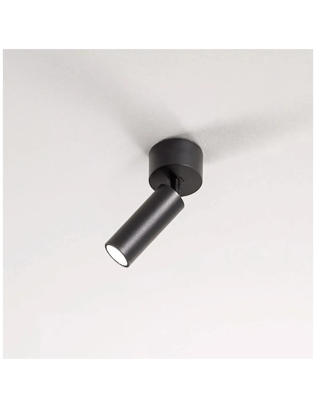Isyluce 790B Lampada da parete orientabile, Nero, 5W, Luce calda, Fascio luce stretto 26 gradi