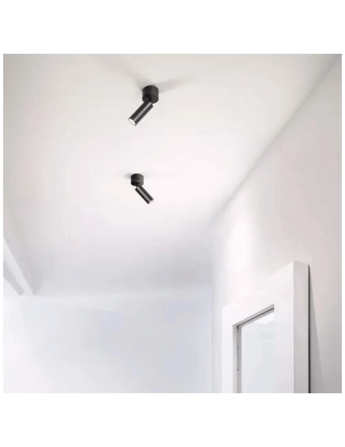 Isyluce 790B Lampada da parete orientabile, Nero, 5W, Luce calda, Fascio luce stretto 26 gradi