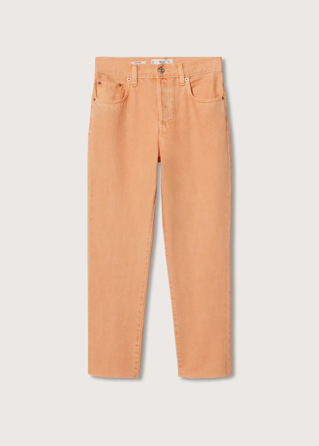 Jeans diritti vita alta crop