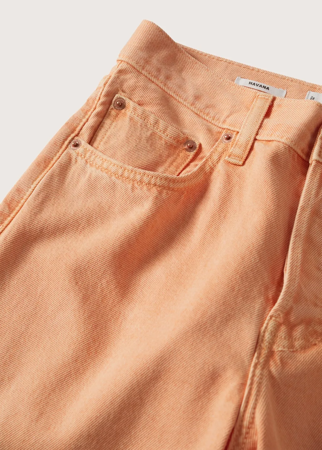Jeans diritti vita alta crop