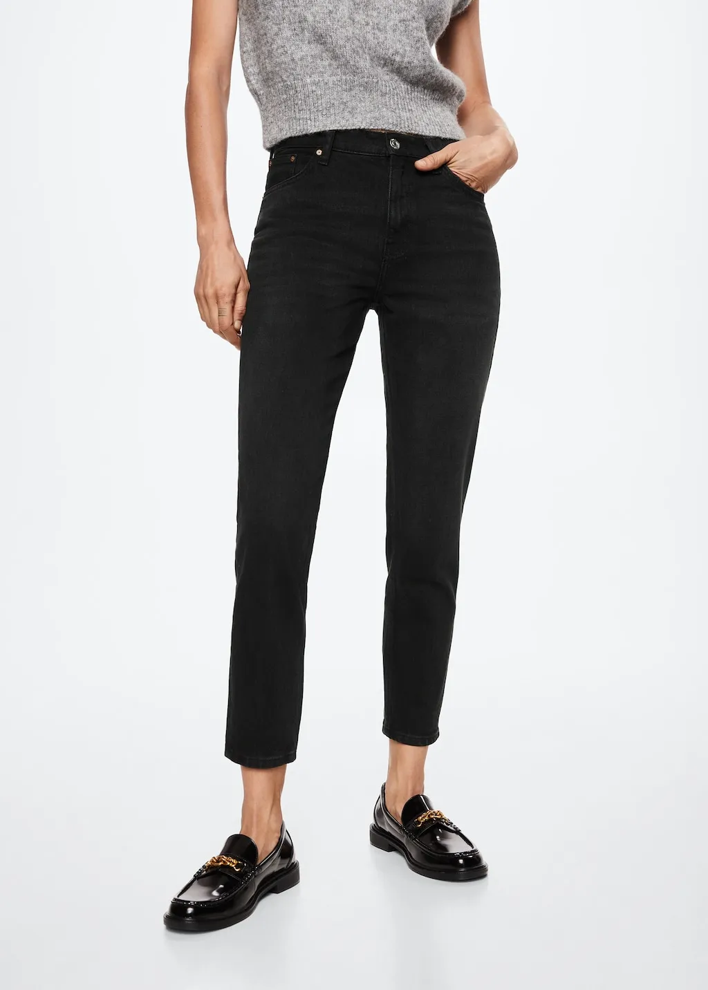 Jeans mom comfort vita alta