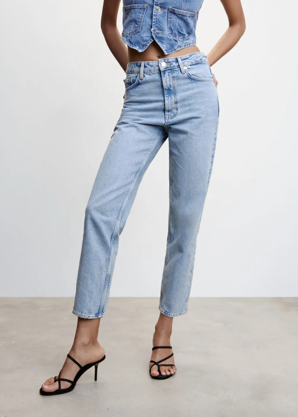 Jeans mom vita alta