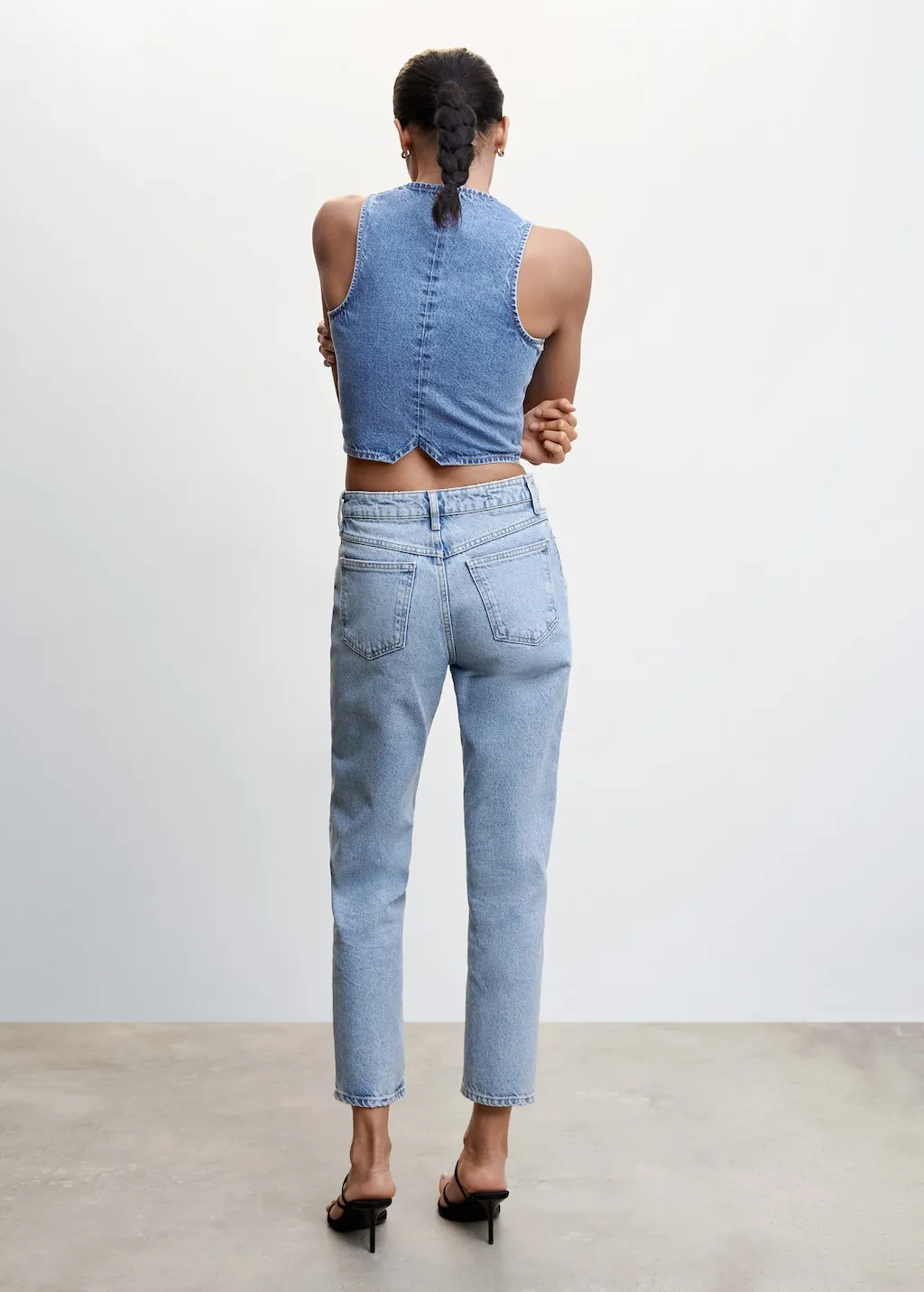 Jeans mom vita alta