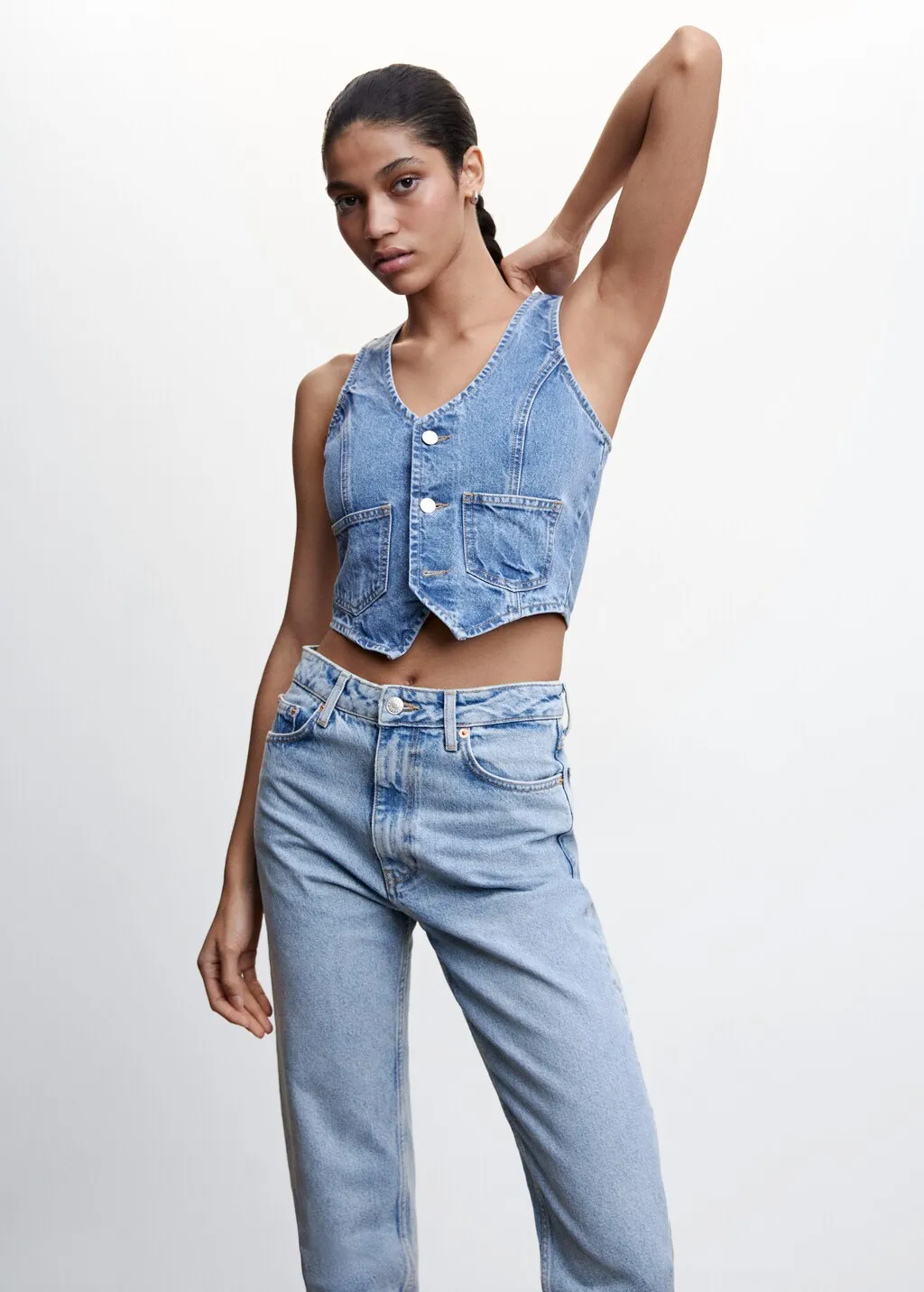 Jeans mom vita alta