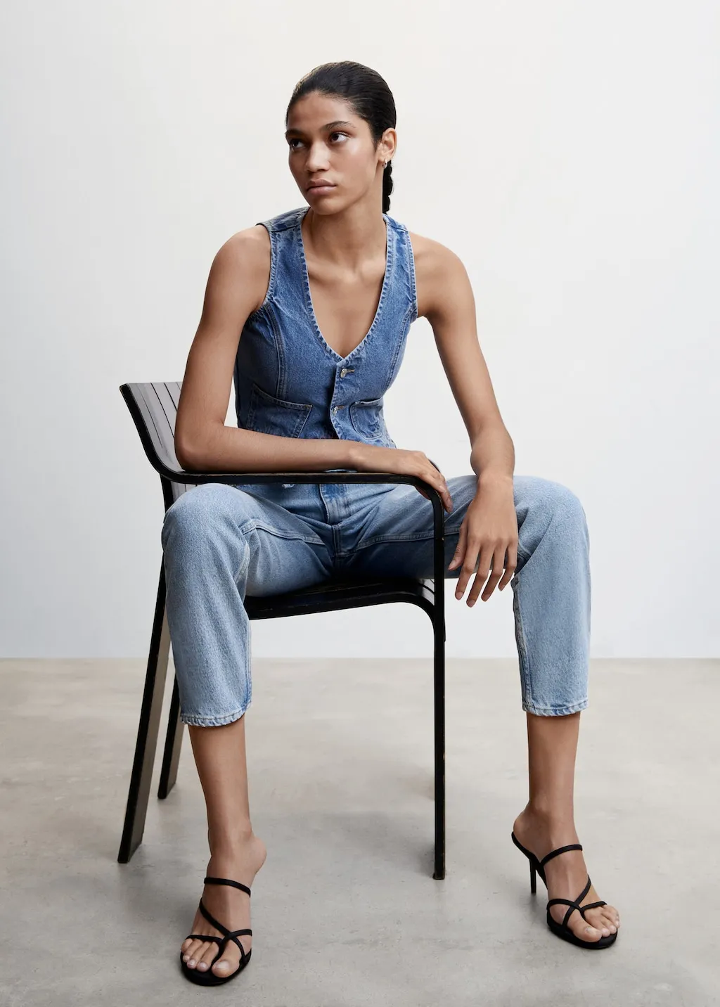 Jeans mom vita alta
