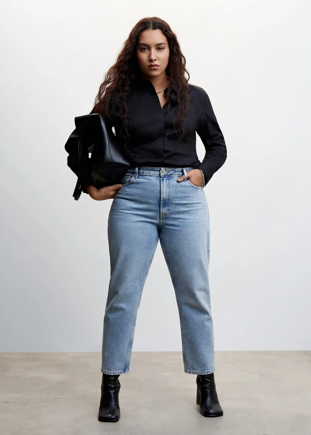 Jeans mom vita alta