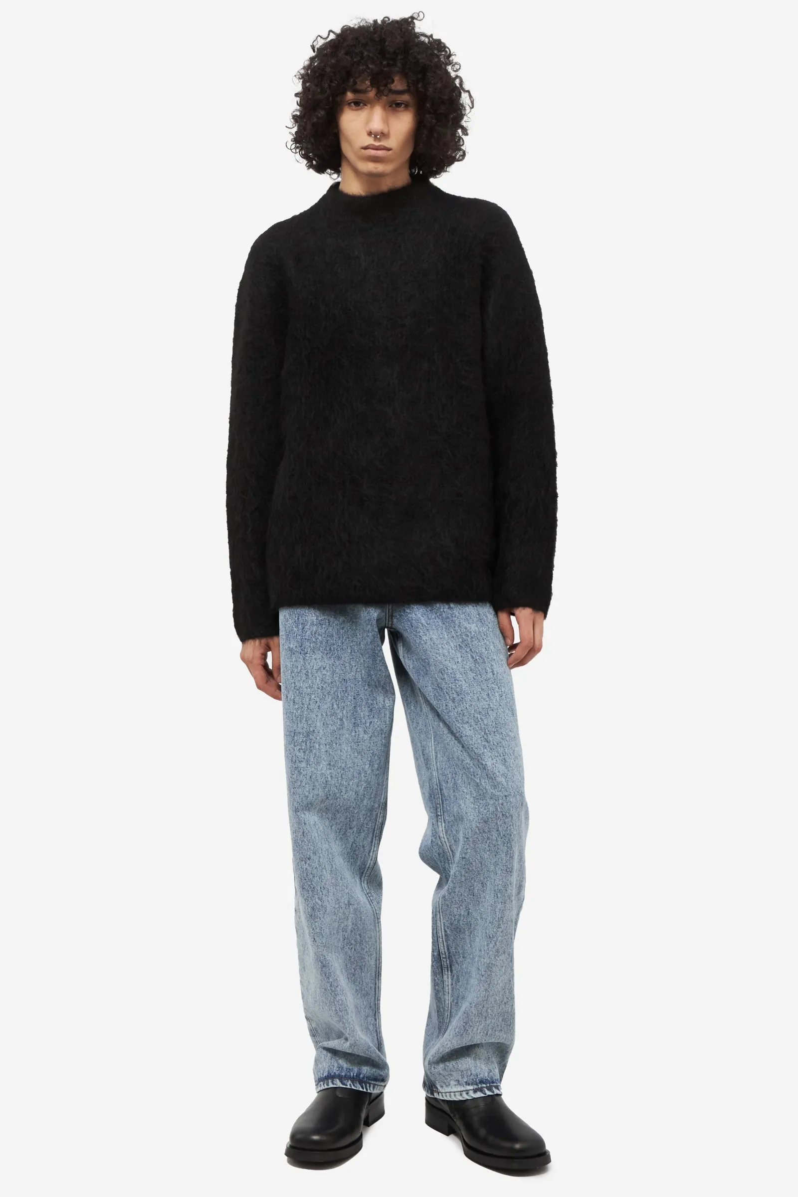 Jeans WIDE CUT in cotone blu