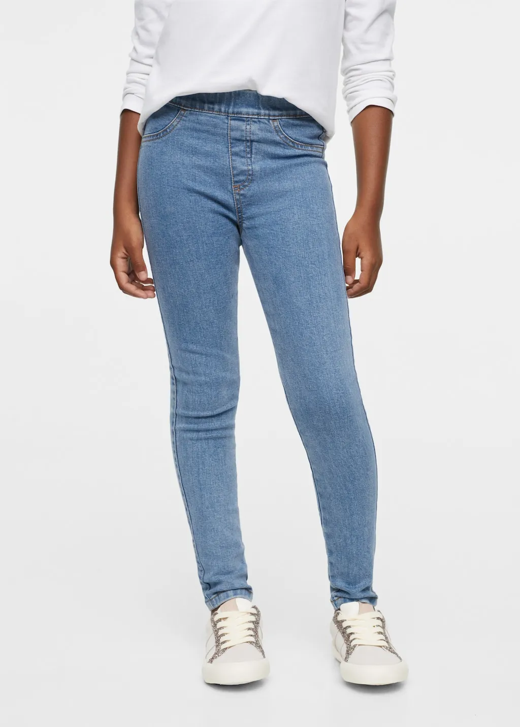 Jeggings a vita alta elasticizzati