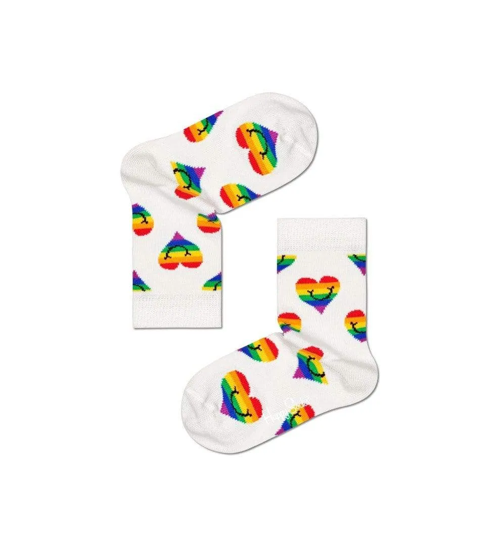 Kids Pride Smiling Heart Sock 1300