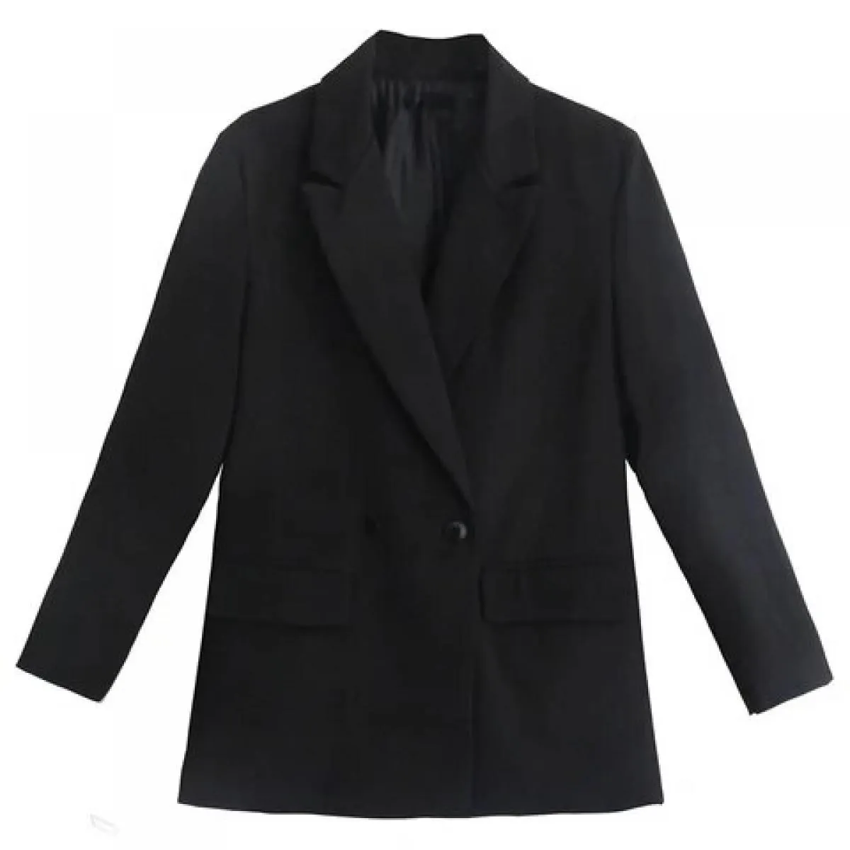 Kpytomoa Cappotto blazer aderente doppio petto moda donna Tasche maniche lunghe vintage Capispalla femminile Chic Veste