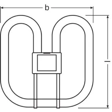 Lampada CFL Square 28W/835 4-PIN GR10Q FS1 Osram SQ288354P
