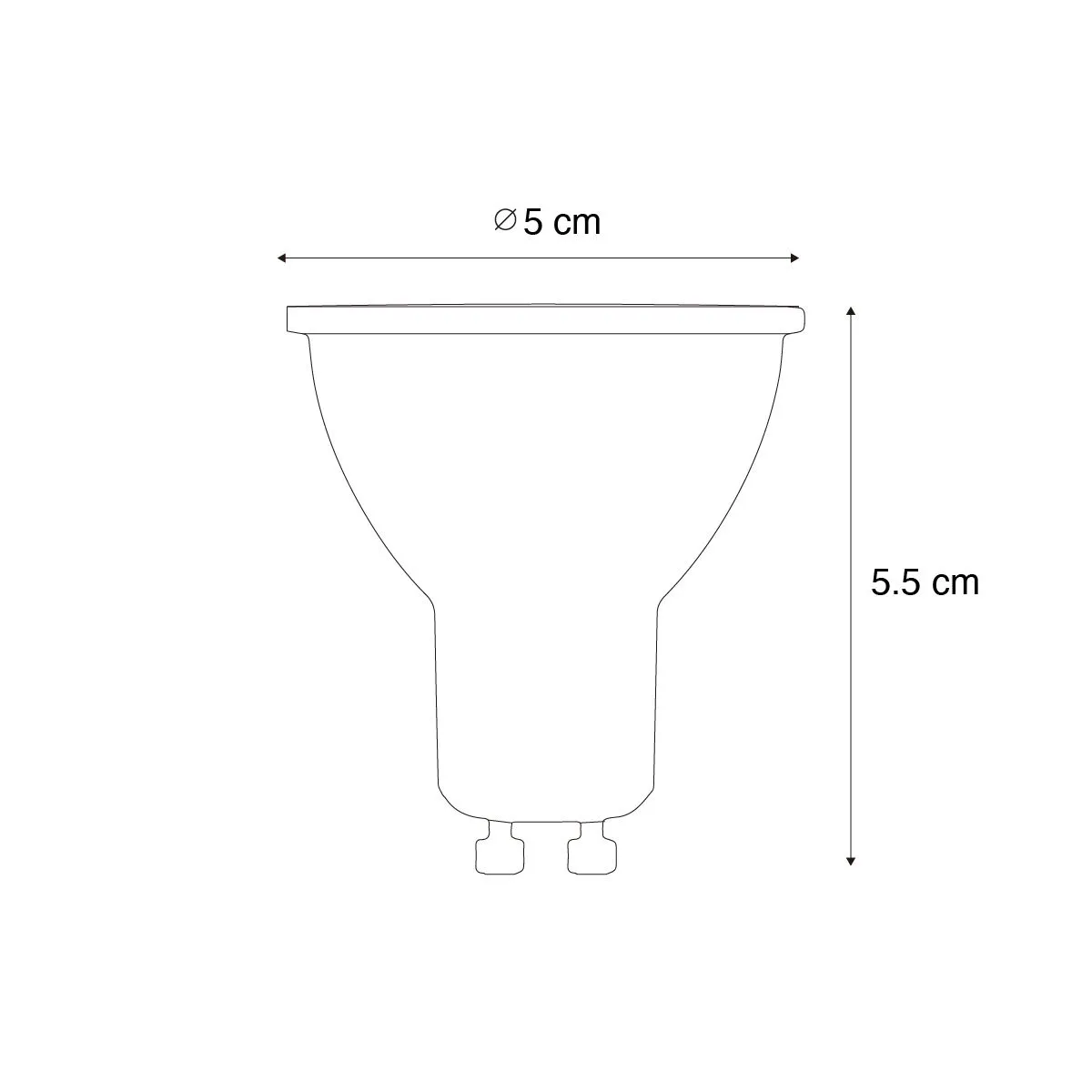 Lampadina LED dimmerabile a 3 livelli GU10 6W 430lm 2000-6000K