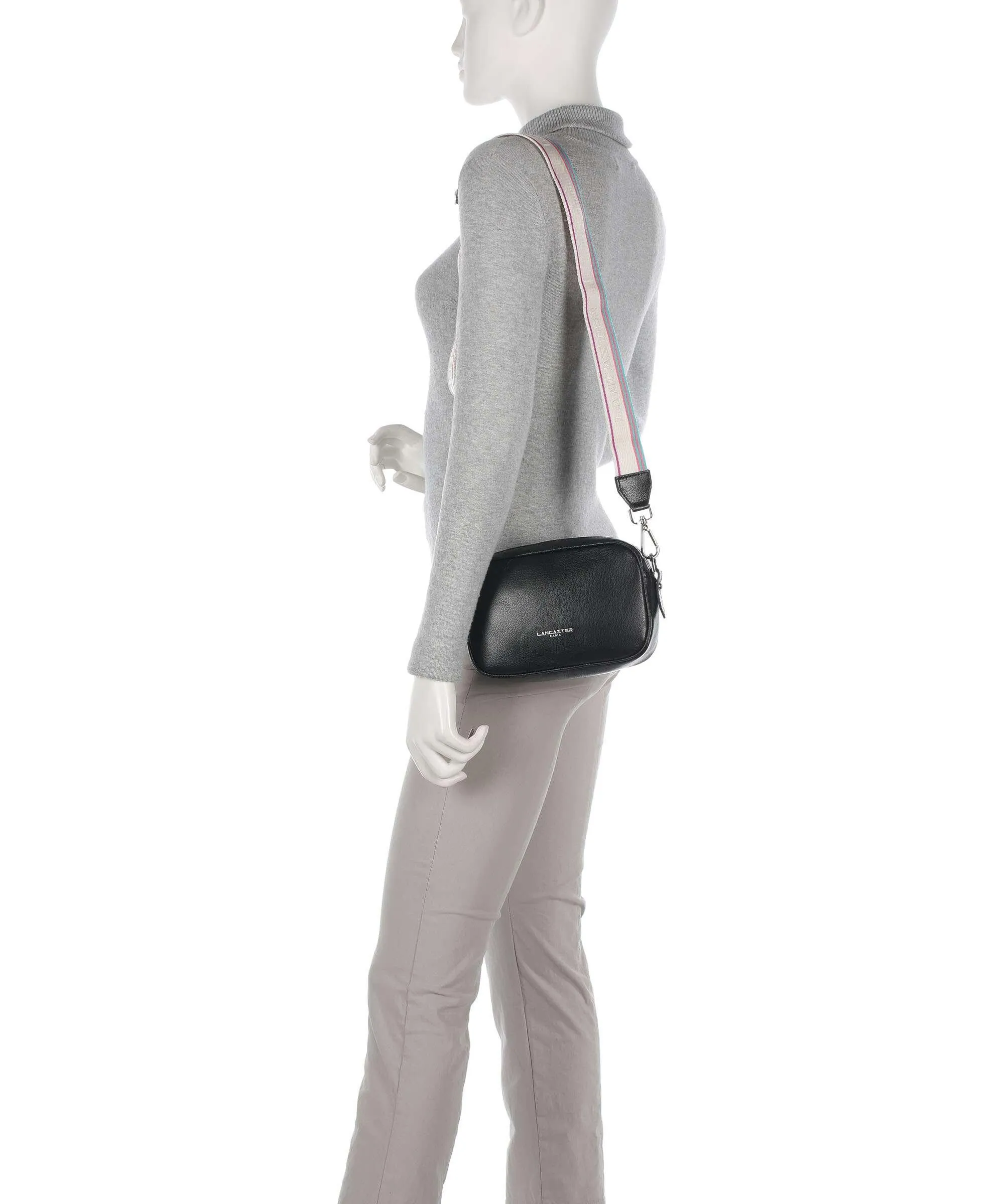  Lancaster Firenze Fashion Borsa a tracolla pelle di vacchetta finemente grana nero  
