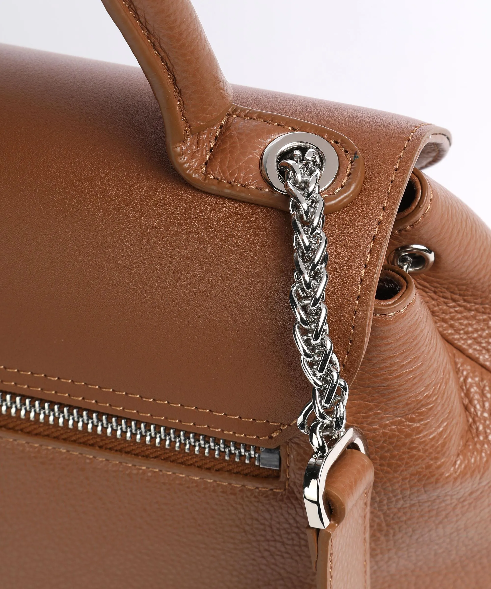  Lancaster Pia Borsa a mano pelle di vacchetta grana camel  