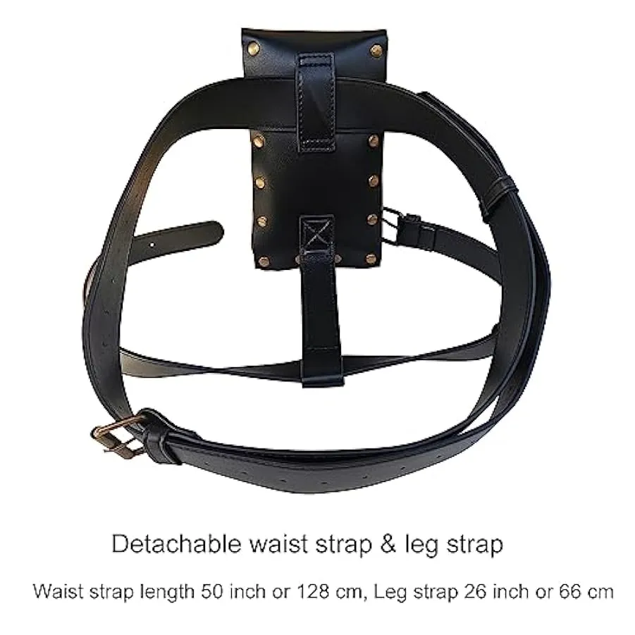 Larswon Borsa da gamba, borsa rinascimentale borsa imbracatura da gamba borsa da cintura in pelle sintetica per le donne Hip bag