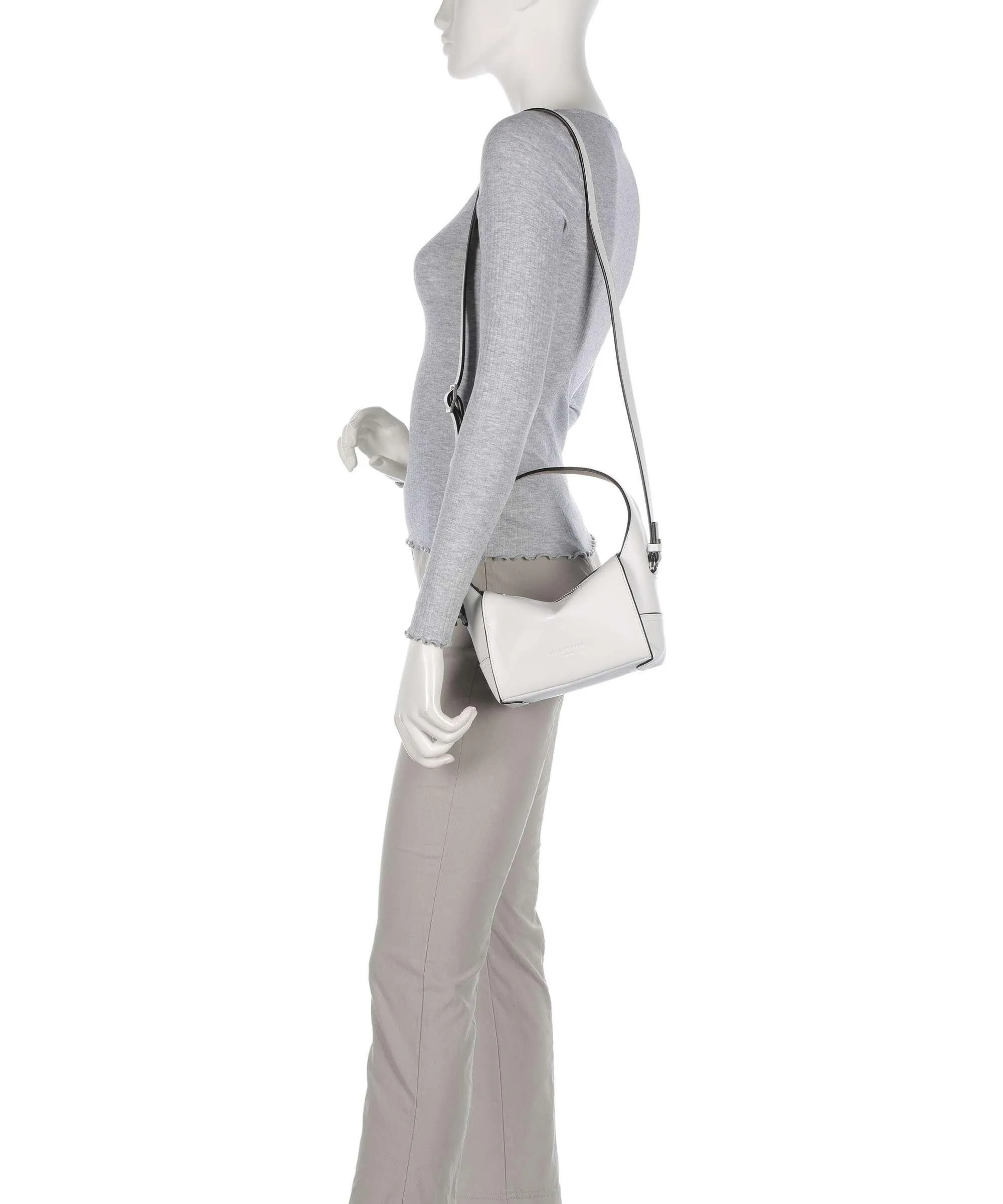 Liebeskind Lou 2 Calf Optic XS Borsa a tracolla pelle a grana fine bianco  