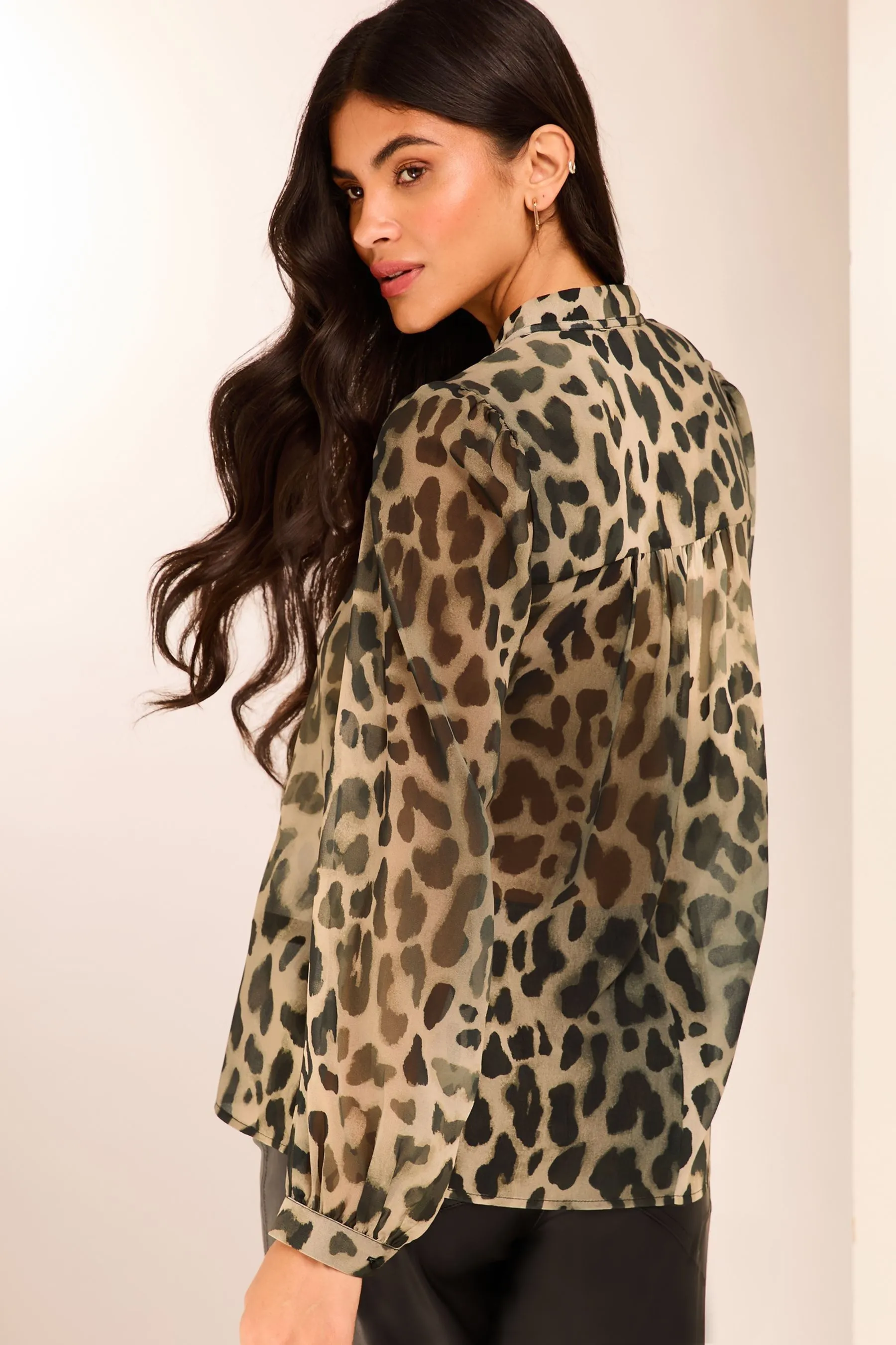 Lipsy Printed Long Sleeve Blouse    