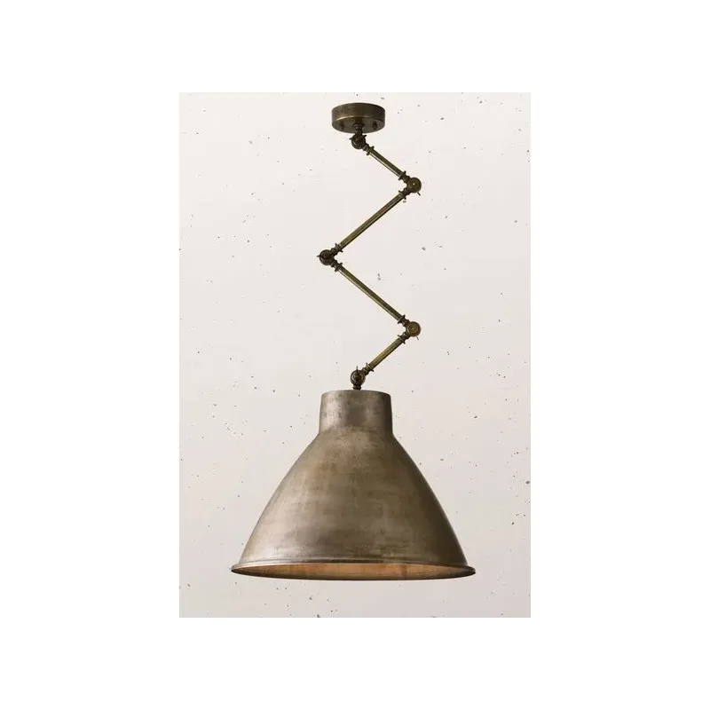 Loft Grande c/snodo 1 luce lampada a sospensione in ferro e ottone E27
