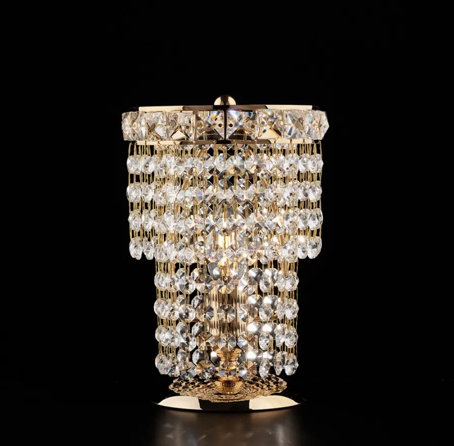 Lumetto Classico Decorativo Oro Lucido con Pendenti Wagner Bonetti