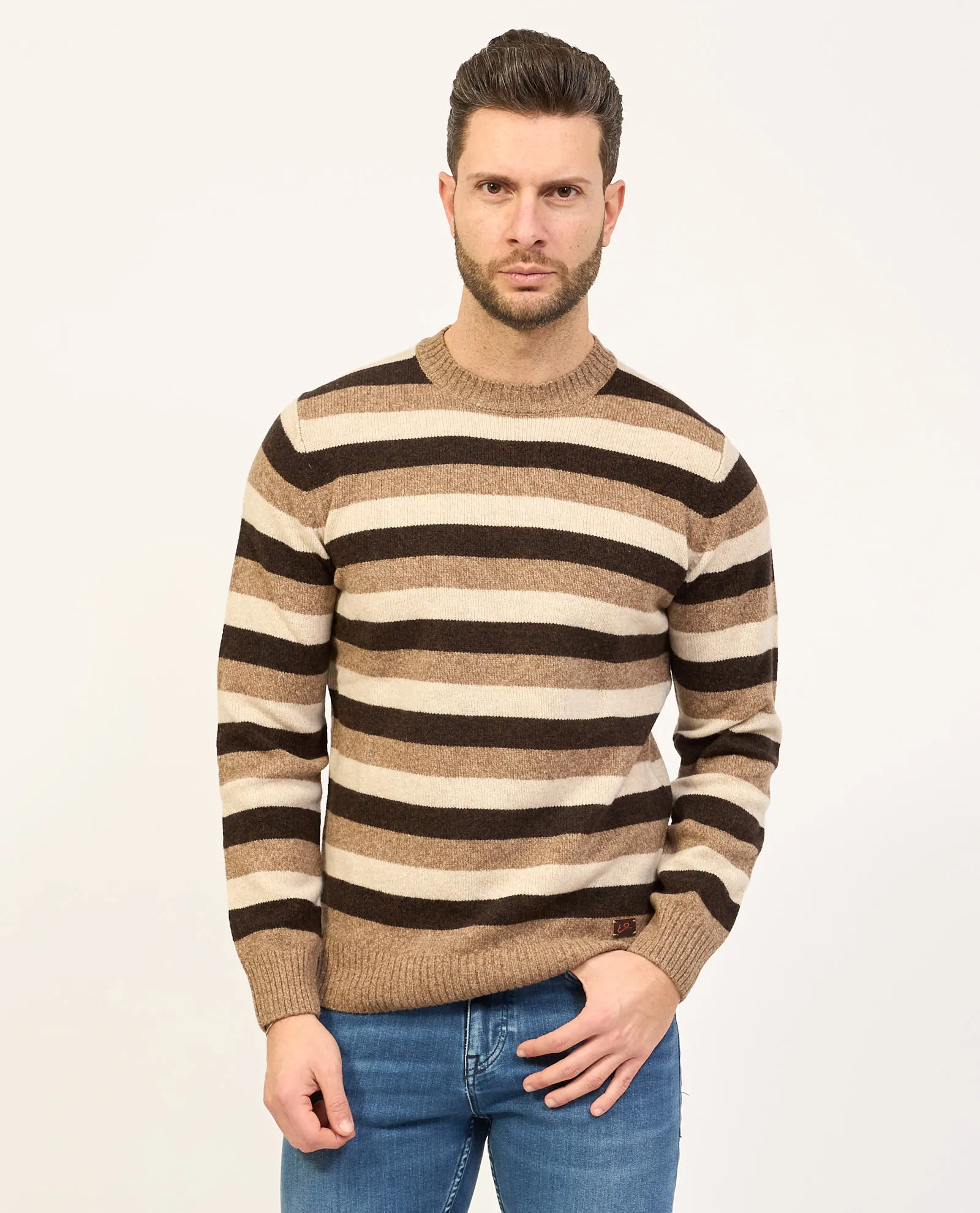 Maglia uomo Yes Zee girocollo fantasia a righe