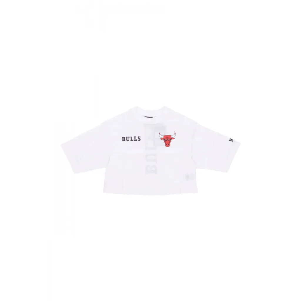 maglietta corta donna nba team logo crop tee chibul WHITE/FRONT DOOR RED