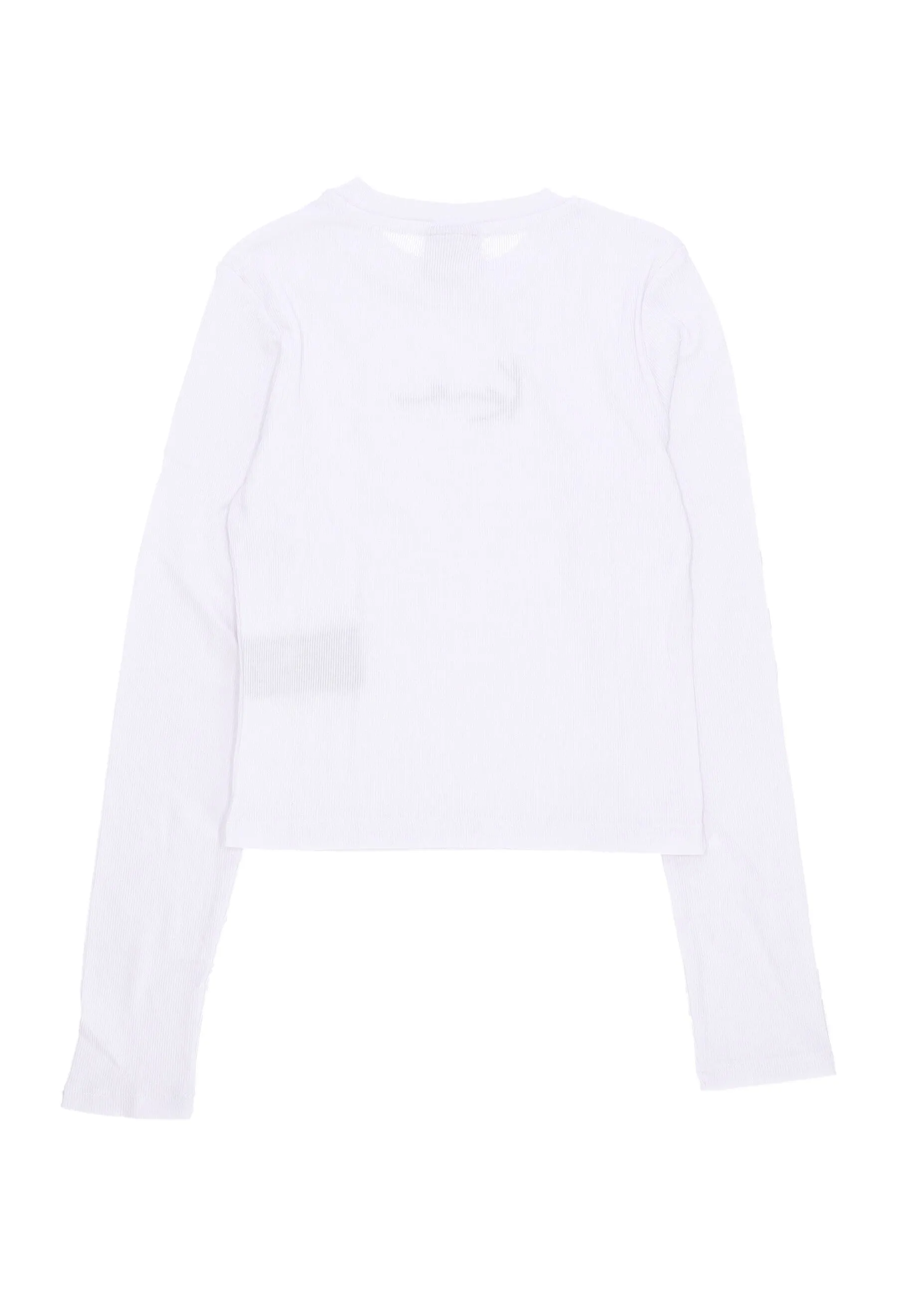 Maglietta Manica Lunga Donna W Small Signature Short L/s Rib White