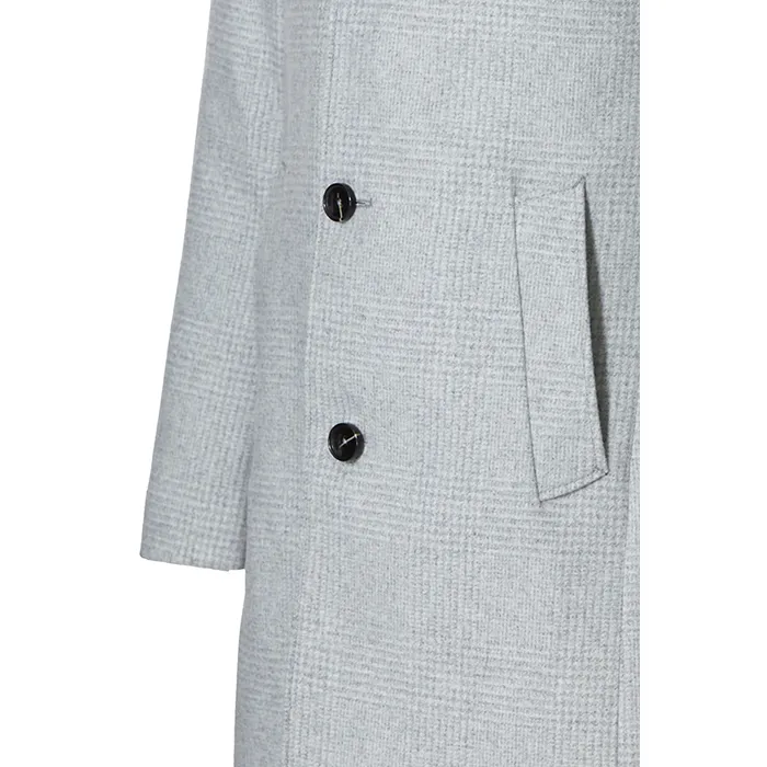 Mario Brigatti Cappotto invernale moderno in lana Grigio chiaro