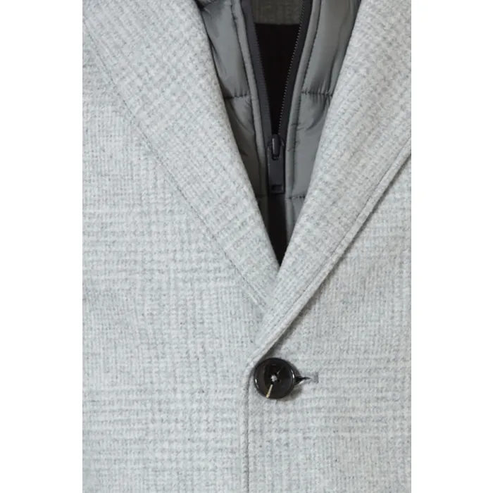Mario Brigatti Cappotto invernale moderno in lana Grigio chiaro
