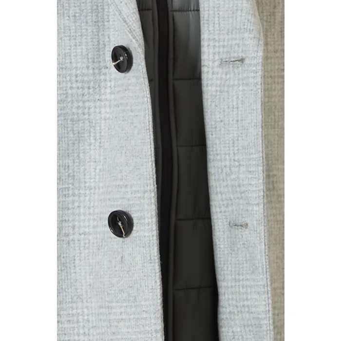 Mario Brigatti Cappotto invernale moderno in lana Grigio chiaro