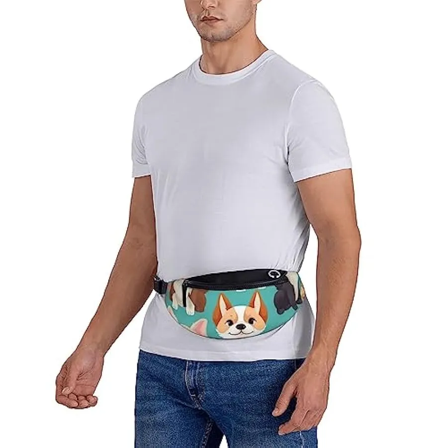 Marsupio con stampa di cani carini marsupio, marsupio, marsupio, Nero , Taglia unica 237948773
