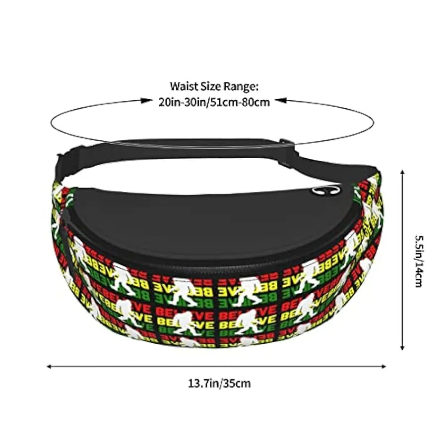 Marsupio da escursionismo Believe Bigf-Oot Xmas Gift Marsupio a tracolla Marsupio leggero 162347433