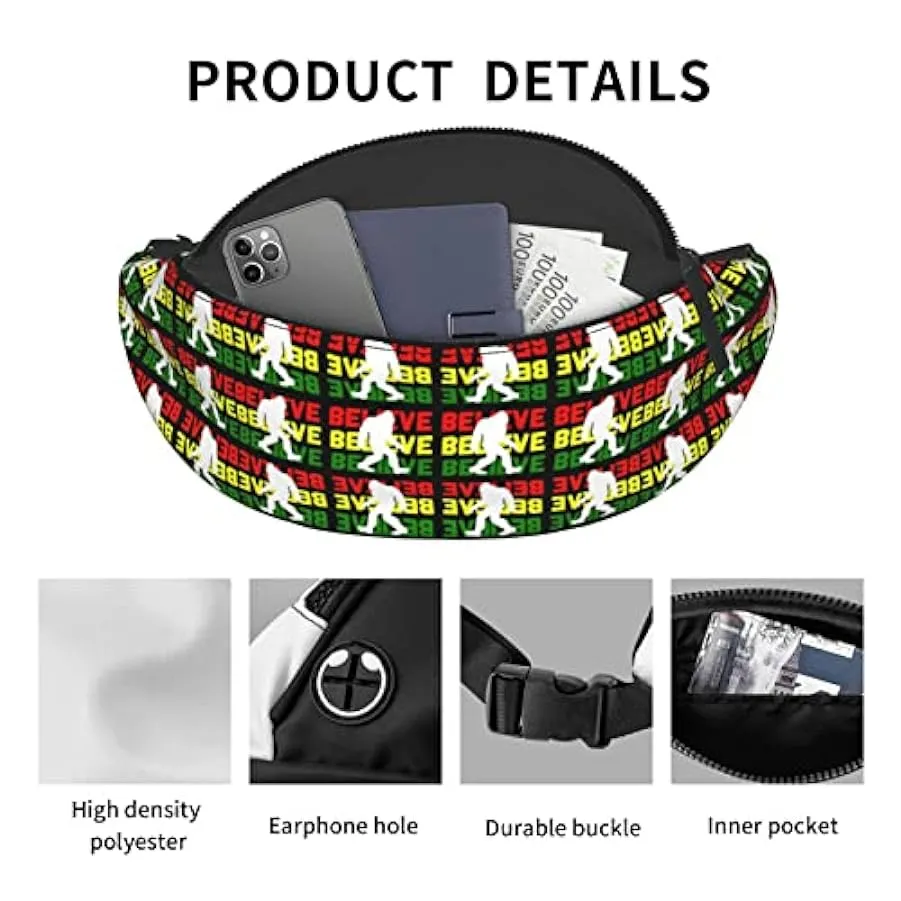 Marsupio da escursionismo Believe Bigf-Oot Xmas Gift Marsupio a tracolla Marsupio leggero 162347433