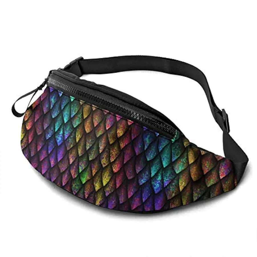 Marsupio per Uomo Donna,Marsupio con Squame di Drago Marsupio con Cintura Tasca a Tracolla Regolabile Borsa a Tracolla Borsa sul