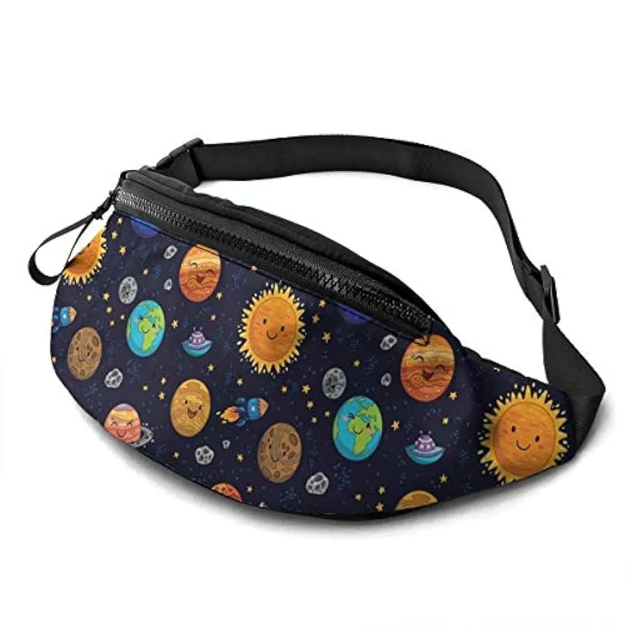 Marsupio per Uomo Donna,Sistema Solare Infantile Marsupio Marsupio con Cintura Tasca a Tracolla Regolabile Borsa a Tracolla Bors