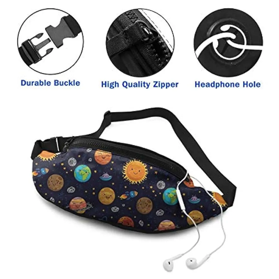 Marsupio per Uomo Donna,Sistema Solare Infantile Marsupio Marsupio con Cintura Tasca a Tracolla Regolabile Borsa a Tracolla Bors