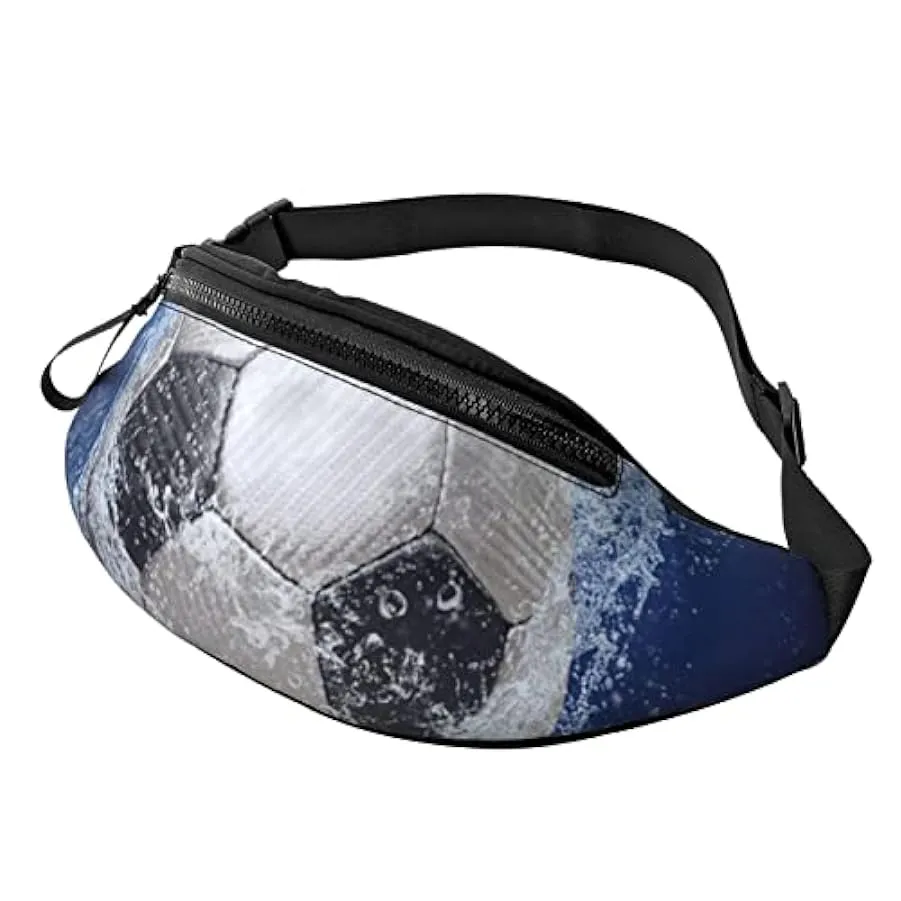 Marsupio stampato ad acqua per palloni da calcio, marsupio da cintura, marsupio a tracolla, Nero , Taglia unica 227428839