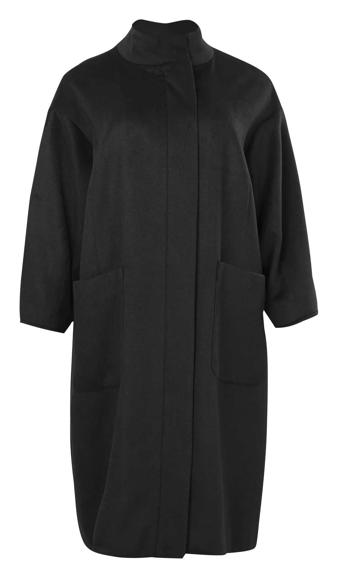  MAT FASHION   Cappotto a collo alto | Nero