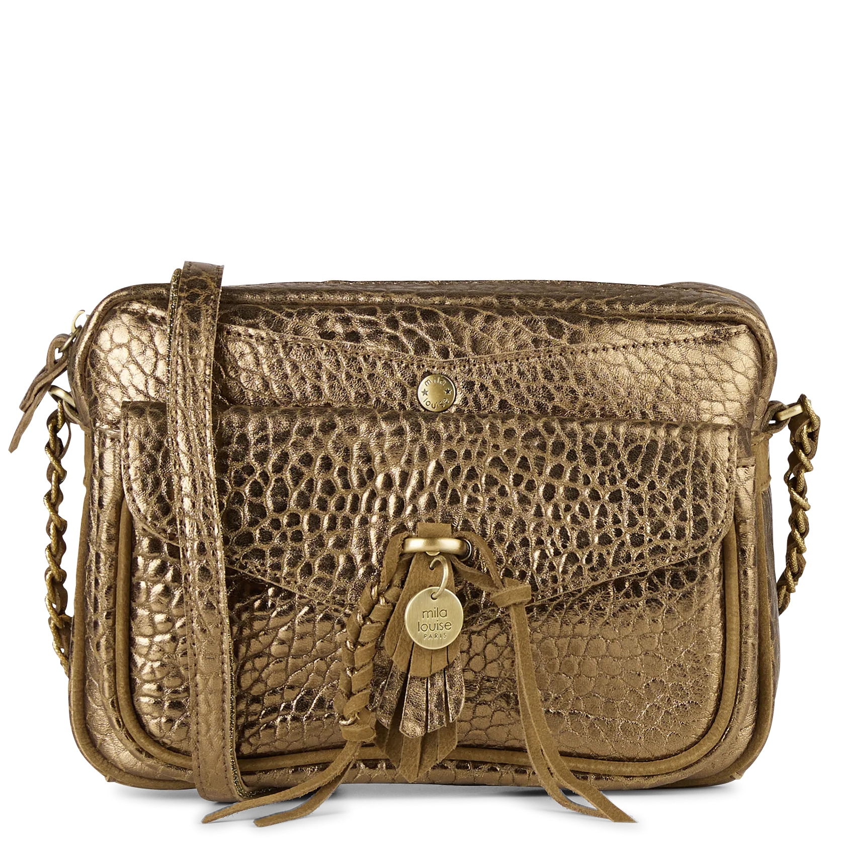  MILA LOUISE   ORELIA - Borsa a bandoliera in pelle | Kaki